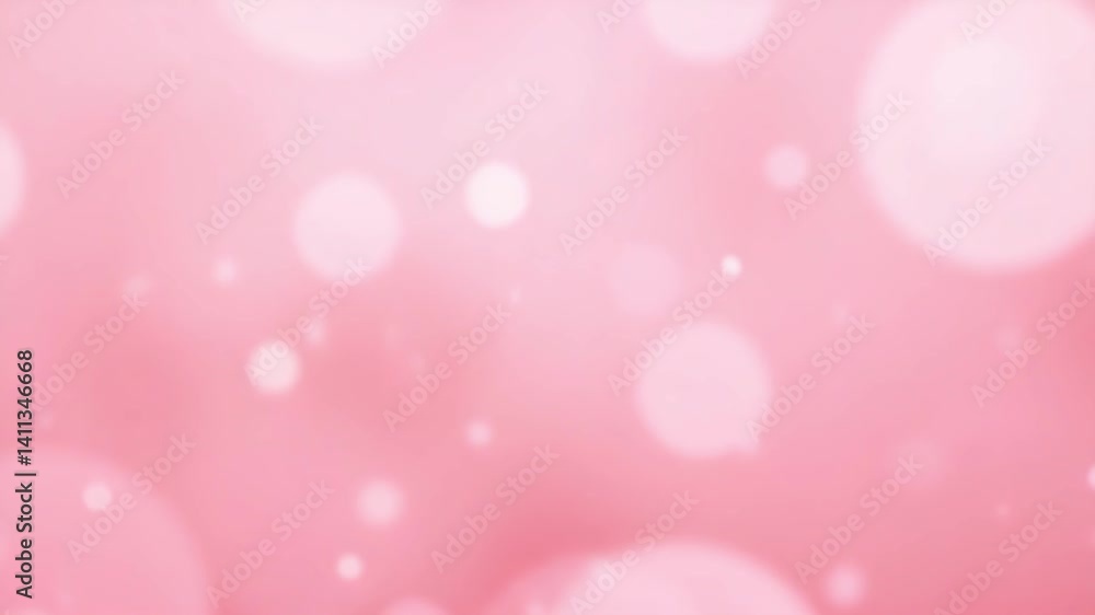 Poster soft pink background with abstract circles and gentle bokeh effect for elegant and romantic designs 