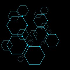 abstract background with hexagons
