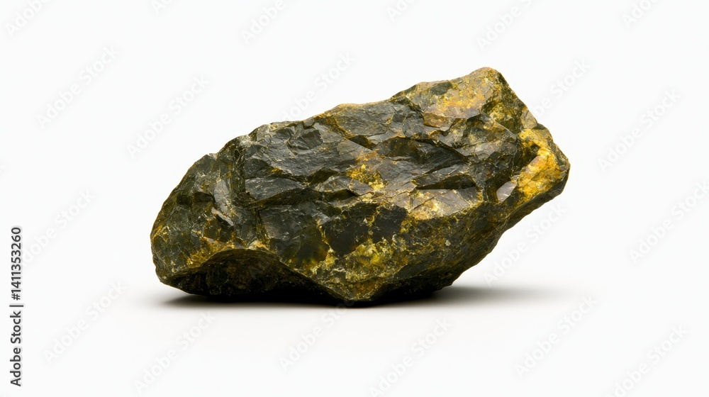 Aufkleber isolated rock on white background study in texture shape and natural simplicity for design applicati