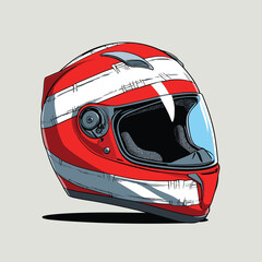 motorcycle helmet vector for graphic design
