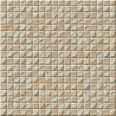 Fototapeta premium Textured stone tile mosaic pattern in beige, cream, and light brown tones, cut-stone appearance ideal for elegant wrapping papers and background fills. 