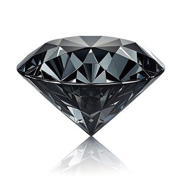 black diamond isolated on white background, PNG