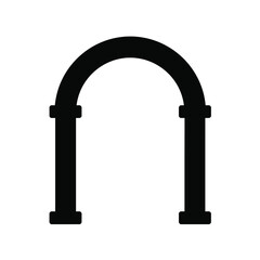 Silhouette Archway Icon Design Element For Architectural And Decorative Purposes