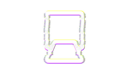 Icon ramp loading is distorted. Glitch. Noise, chromatic aberration, geometric distortion