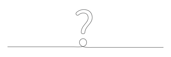 Question mark linear background. One continuous drawing of a question mark. Vector illustration .EPS 10 .
