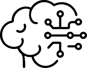 AI Brain vector icon