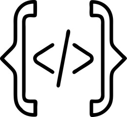 code bracket vector icon