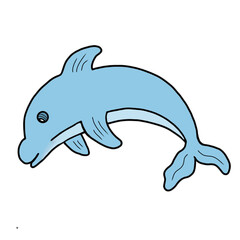 Dolphin Jumping  Cute and Minimal Style
