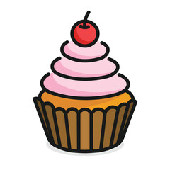 cupcake vector illustration