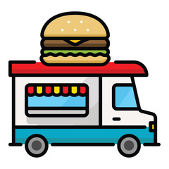 fast food truck vector illustration