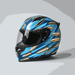 motorcycle helmet vector for graphic design