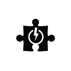 Puzzle Piece Illustration Depicting Energy Solution And Creative Problem Solving Symbol