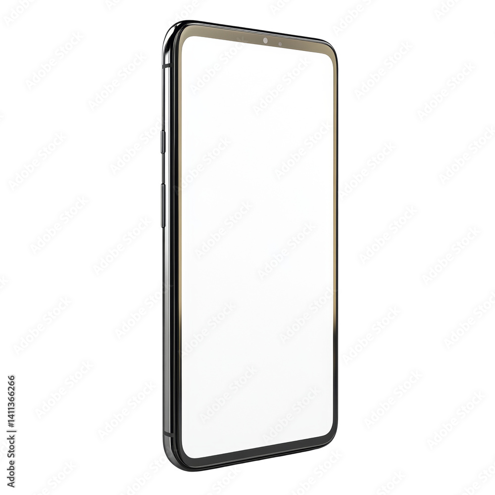 Poster sleek smartphone isolated with a blank display for personalized content showcase