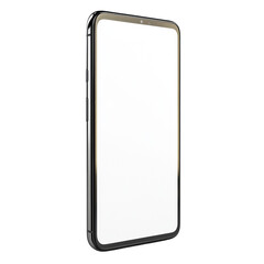 Sleek smartphone isolated with a blank display for personalized content showcase