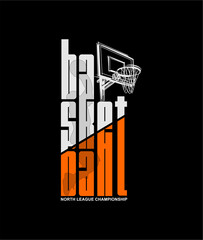 BASKETBALL north league championship design sport vector illustration