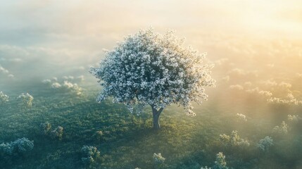 Lone Tree in Field