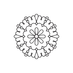 Detailed Floral Mandala for Stress Relief