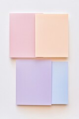 Pastel Notes on White Surface