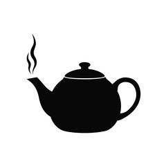 Steaming Teapot Vector Illustration Hot Beverage Icon Simple Design Element