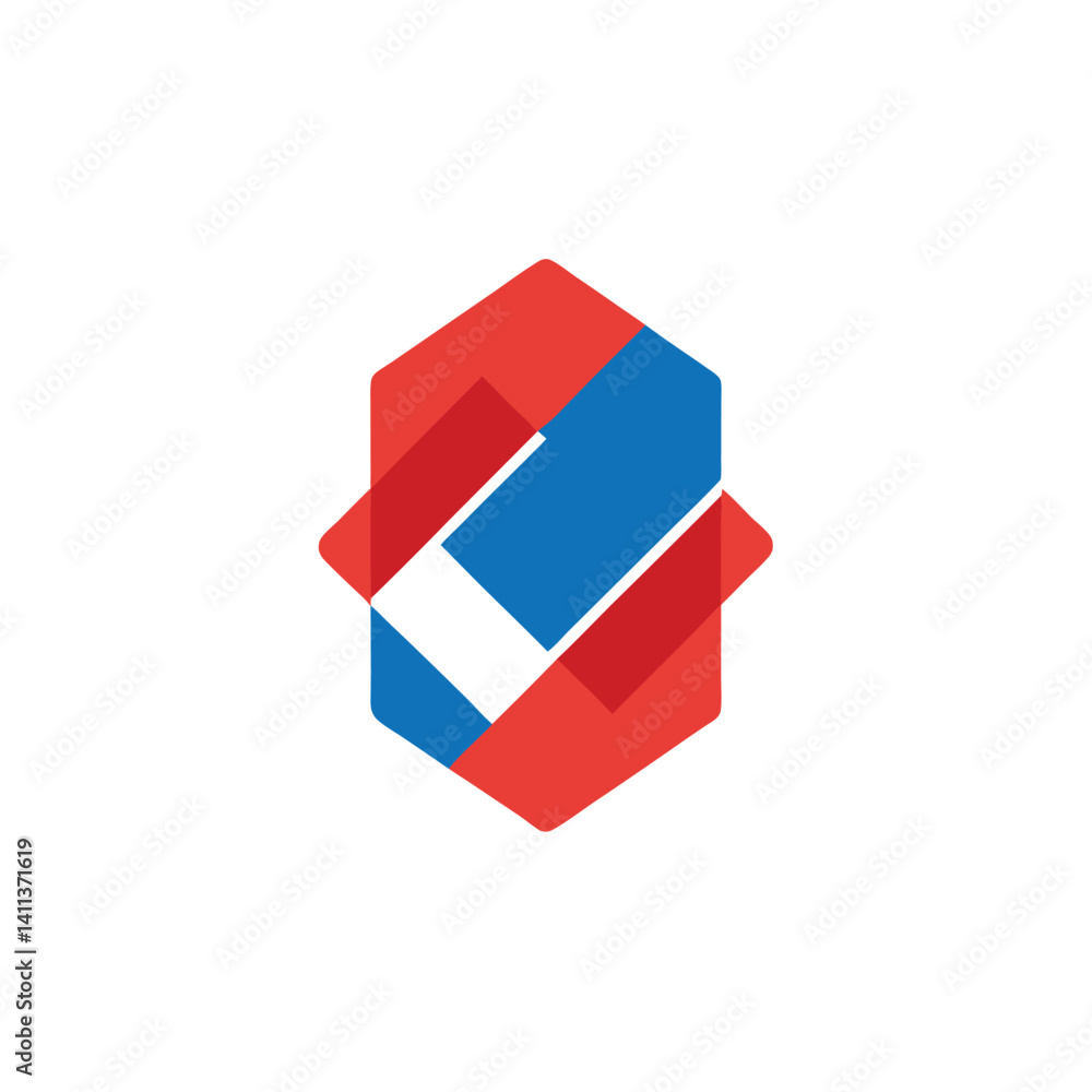 Poster overlapping rectangles clean logo