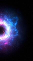 Obraz premium Cosmic Nebula: A Vibrant Display of Celestial Energy and Galactic Wonder