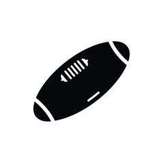 American Football Ball Graphic Icon Silhouette Vector Isolated Illustration