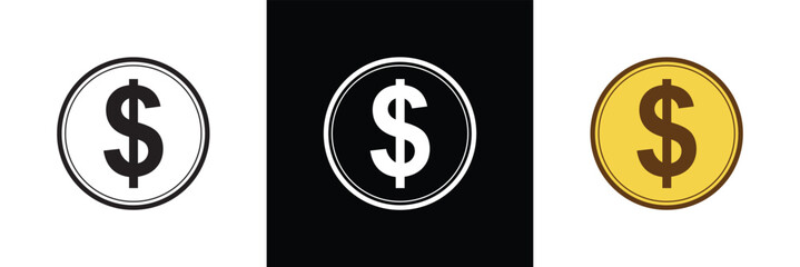 Dollar sign icon. money bag icon. dollar bag symbol. e commerce icon. dollar bag icon for app, ui and website. vector illustration in eps 10.