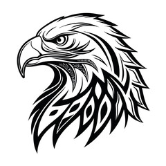 Fototapeta premium Tribal Eagle Head Vector Illustration