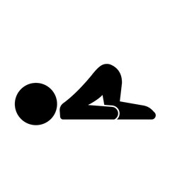 ぐったりとする人のピクトグラム・イメージ