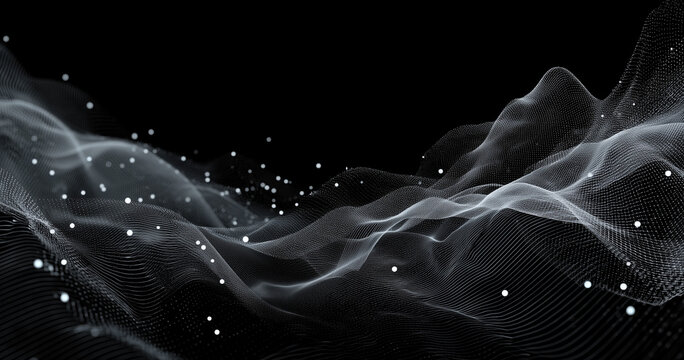 Futuristic abstract - Polygonal molecules tech on dark blue. Digital design concept