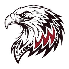 Obraz premium Tribal Eagle Head Vector Illustration
