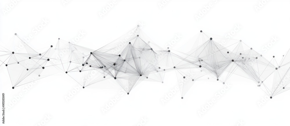 Poster a clean and modern representation of interconnected network nodes demonstrating digital communicatio