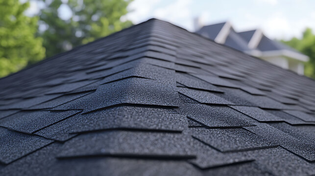Roofing contractor inspecting a roof after installation. Featuring roof inspection and quality check