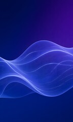 Abstract blue digital wave on purple background.