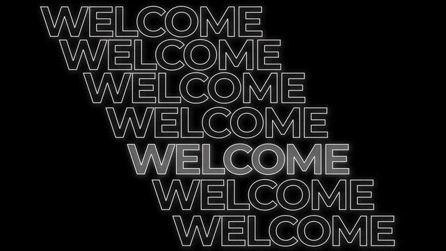  animated a seamless title text, welcome animaton