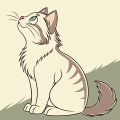 Cat love poses silhouette victor design. Adobe Illustrator Nise Artwork.