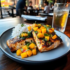 grilled salmon steak