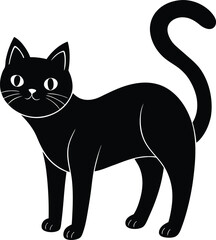 black cat vector illustration