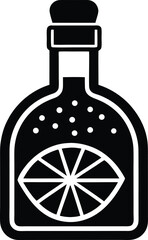 wine bottle and glass