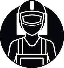 construction worker with helmet