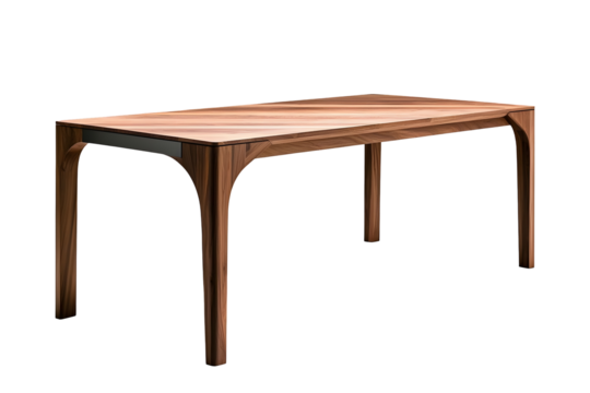 Minimalist Wooden Dining Table with Angular Frame