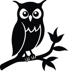 owl sitting on branch