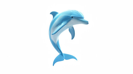 Naklejka premium a blue dolphin on a transparent background, PNG image, PNG file, Generative art.