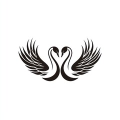 Obraz premium Twin Swans Logo