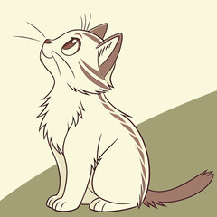 Cat love poses silhouette victor design. Adobe Illustrator Nise Artwork.