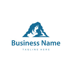 icebreg logo design antarctic iceberg concept with a simple minimalist concept of natural scenery with natural mountain symbols