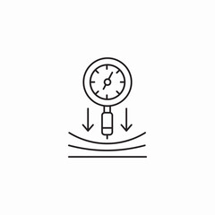 pressure measurement icon sign vector