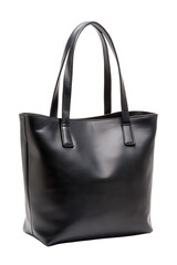 black leather bag
