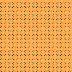 Small green brown polka dots, circles, confetti, round spots on yellow background Simple abstract geometric polka dot seamless pattern