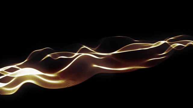 abstract background golden fire 4K. Wave fire abstract background.	